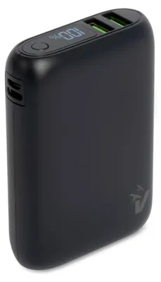 Image de Vultech VPB-WP10BK Power Bank 10000 mAh avec affichage LCD USB-A et Type-C Quick Charge 3.0 Noir