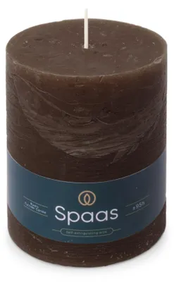 Obrázek produktu pro Spaas, rustikální svíčka ve tvaru kusu dřeva, 100/130 mm, 95 hodin hoření - tmavě hnědá