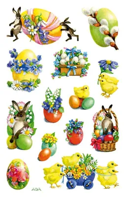 Produktbild von Avery Zweckform® 39149 Z-Design 39149, Oster Sticker, Osterhasen, 3 Bogen/39 Sticker