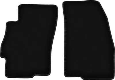 Zdjęcie produktu dla Wielganizator dywaniki welurowe przednie do Fiat Linea sedan (2009-2015) - czarne dywaniki samochodowe BASIC komplet (2 szt.)