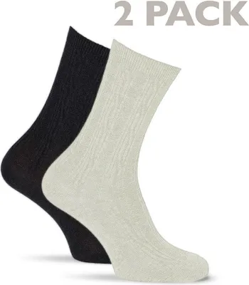 Produktbild von Tamaris Struktursöckchen mit Zopfmuster 2 Paar white.black-39.42