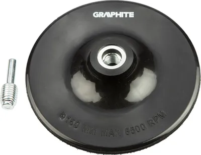 Zdjęcie produktu dla GRAPHITE Tarcza elastyczna z rzepem 150 mm x M14 + trzpień