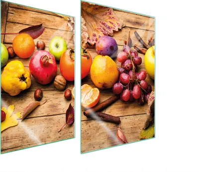 Immagine prodotto di Piastre coprifornelli 2 pezzi 35x52 coprifornelli in Vetroceramica tagliere in vetro frutta colorata