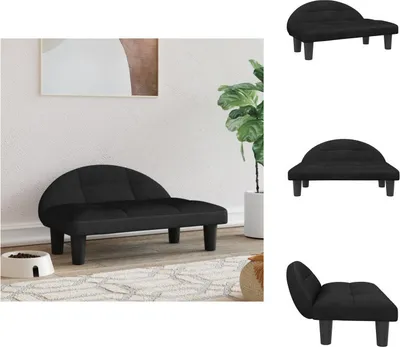 Immagine prodotto di vidaXL Letto per cani nero 70x52x30 cm in velluto - Letti per cani