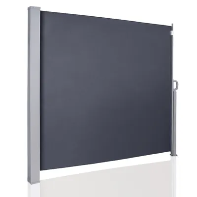 Obrázek produktu pro Jakimz boční markýza výsuvná balkonová antracitová ochrana proti slunci plná kazetová zástěna šedá 180X300cm