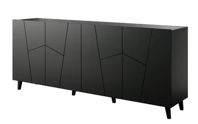 Produktbild von Sideboard Etna 200X82X42 Cm 4 Türiger Kommode Wohnzimmerschrank Schwarz