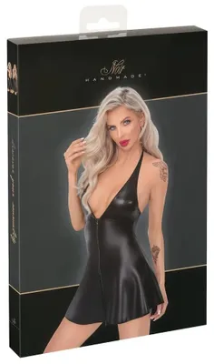 Obrázok produktu pre Noir - mini šaty s topom - hadia koža vzor - čierne - S