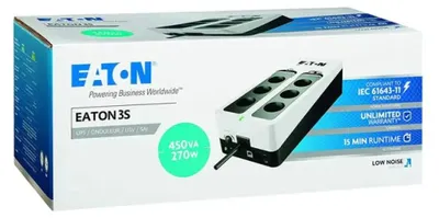 Zdjęcie produktu dla Eaton 3S450F, Czuwanie (Offline), 0,45 kVA, 270 W, 161 V, 284 V, 50/60 Hz
