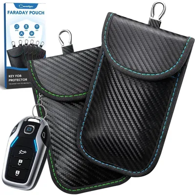 Produktbild von Autoschlüssel Schutzhülle RFID Keyless Go 2er Set Größe S Grün/Blau