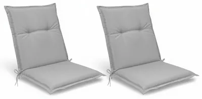 Immagine prodotto di Beautissu Set di 2 cuscini per schienale basso Base NL, 100x50 cm, grigio