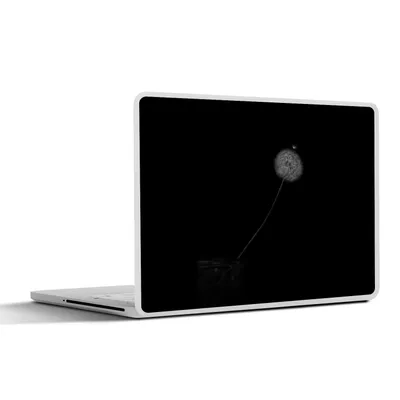 Produktbild von MuchoWow® Laptop Aufkleber Sticker Cover Blumen - Löwenzahn - Samen - Schwarz - Weiß 31x22.5 cm - Laptop-Deko