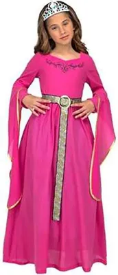Produktbild von Mom Mittelalterliches Prinzessin Mädchen Kostüm Rosa 7-9 Years Rosa 7-9 Years