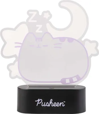 A decorative LED night light featuring a sleeping Pusheen cat.