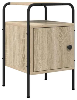Immagine prodotto di Tavolino da comodino in legno effetto Sonoma, dimensioni 35 x 36,5 x 56 cm