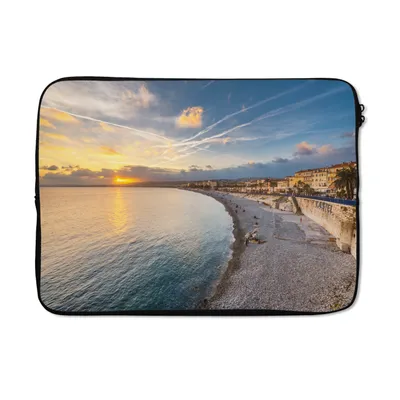 Produktbild von MuchoWow® Laptop Hülle 14 ZollFrankreich - Strand - Stadt Laptoptasche - Laptoptasche - Stoßsicher - Schutzhaube
