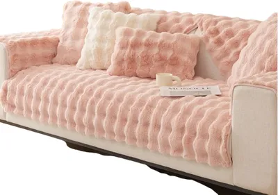 Zdjęcie produktu dla Narzuta Na Łóżko Sofę Koc Puszysty 90X180Cm Różowy