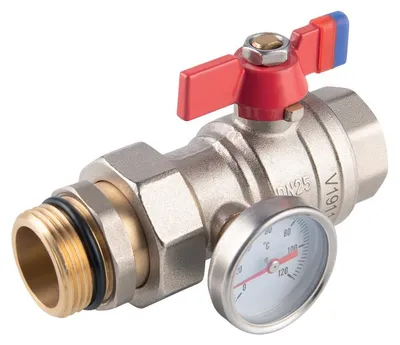 Image de Robinet à bille Novaservis avec thermomètre, modèle ŠM 1˝