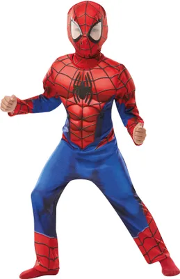 A child wearing a Spider-Man costume.