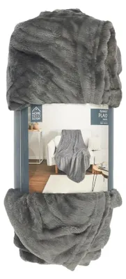 Obrázek produktu pro Měkká tmavě šedá deka s reliéfním vzorem, rozměry 150x200 cm