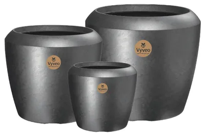 Produktbild von Vyveo - Blumentopf Liora - Silber metallic - Set van 3