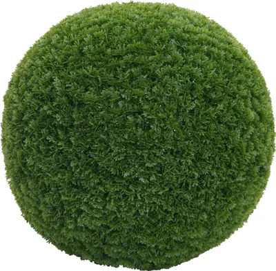 Zdjęcie produktu dla Sztuczny krzew HWC-O96, tuja kula roślina dekoracyjna sztuczna roślina sztuczne drzewo życia, na zewnątrz, polietylen Ø 52cm