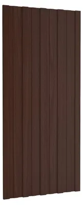 Image de Panneau de toiture 36 pcs Marron 100 x 45 cm Acier galvanisé