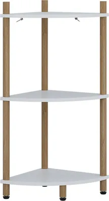 Produktbild von Eckregal Vicco Bivio Weiß/Kiefer 29 x 72 cm mit 3 Ablagefächern, Model 57468