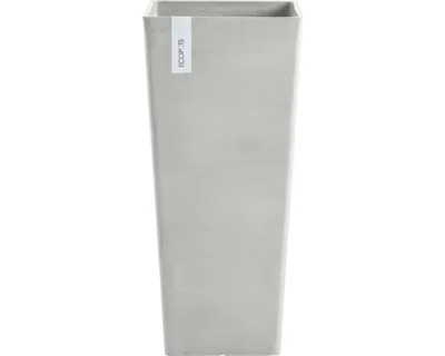 Produktbild von Pflanzvase Ecopots Rotterdam Kunststoff 32,7 x 32,7 x 70,5 cm grauweiß