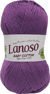 Produktbild von 100g Strickgarn BABY Baumwolle 100 antibakteriell Strickwolle Babywolle Häkelgarn Farbwahl, Farbe:945 lila