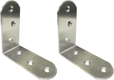 Obrázek produktu pro Kovové šrouby pro nábytkové podstavce – nerezová ocel – 40 × 40 × 16 mm – balení po 20 kusech – chromová barva