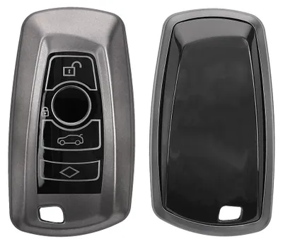 Produktbild von kwmobile Schlüsselhülle für BMW 3-Tasten Funk Autoschlüssel (nur Keyless Go) Hülle - Autoschlüssel Schlüssel Hülle aus TPU Silikon - Schlüsselschutz