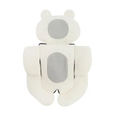 Produktbild von Universal Baby Autositzauflage ultraweich mit 3.5cm Polster - Passend für 99% Autositze, Tragetaschen und Kinderwagen in Creme