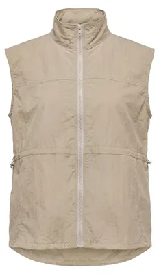 Produktbild von Damen Weste beige M, sportlich, reguläre Passform, mit Stehkragen und Reißverschluss
