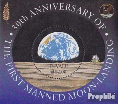 Produktbild von Briefmarken Tuvalu 1999 Mi Block68 (kompl.Ausg.) postfrisch Erste bemannte Mondlandung