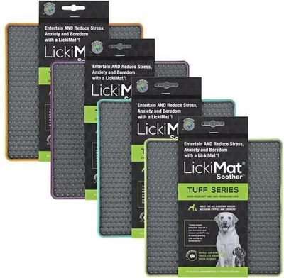 Produktbild von LickiMat Soother Tuff Leckmatte für Hunde - 20 x 20 cm, Farbe:lila, Größe:small - 20 x 20cm