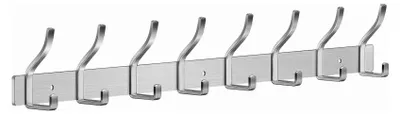 Produktbild von Garderobenhaken Edelstahl Hakenleiste mit 8 Haken für Wandmontage in Silber