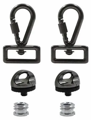 Immagine prodotto di Set di viti per adattatori per fotocamera - 2 set di viti in metallo e ganci per cinturino a montaggio rapido con viti da 1/4 a 3/8 di pollice, viti per fotocamere DSLR
