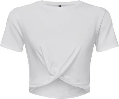 Image de TriDri - Top court torsadé pour femme RW9216 (44 FR) (Blanc)