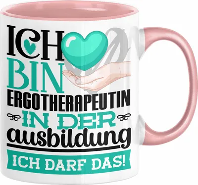 Produktbild von Ergotherapeutin Ausbildung Start Geschenk Tasse Ich Bin Ergotherapeutin In Der Ausbildung Ich Darf Das Kaffee-Becher Geschenkidee (Rosa)
