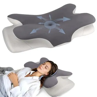 Zdjęcie produktu dla Poduszka na kark ergonomiczna pianka pamięci zdejmowana dla snu