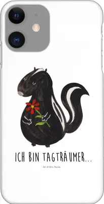 Produktbild von Mr. & Mrs. Panda Iphone 11 Handyhülle Stinktier Blume - Weiß - Geschenk, Träume, Hülle, XR, Dreams, Skunk, Handy Schutzhülle, Cover, Raubtier, Stinker
