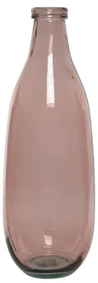 Produktbild von Decoris Vase/Blumenvase aus recyceltem Glas - 15 x 40 cm - rosa