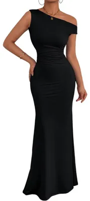 Produktbild von Omgoods - Elegantes, langes Maxikleid für Damen mit einem Schulterträger - Figurförmige Cocktailkleid