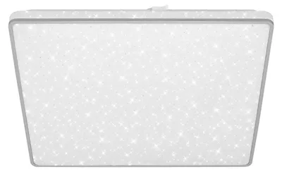 Productafbeelding van BRILONER LINO LED plafondlamp, sterrenmotief, achtergrondverlichting, zilverkleurig, 37 x 37 x 5 cm