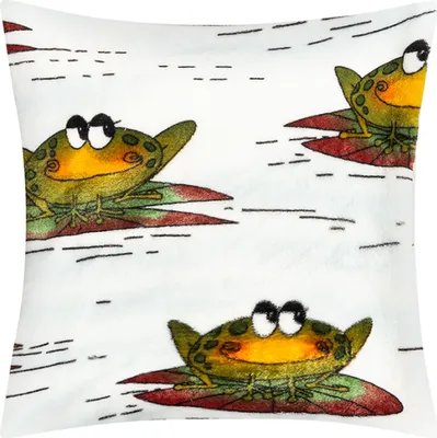 Produktbild von Kissen ELLIK - Kindermotiv - 35x40 cm - Grün,Weiß