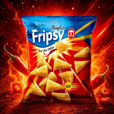 Obrázek produktu pro Fripsy Bugles s příchutí Red Hot Chilli, 50 g