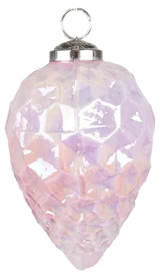Produktbild von Clayre & Eef Weihnachtskugel Ø 6 cm Rosa Glas