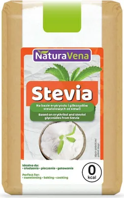 Produktbild von STEVIA (NA BAZIE ERYTRYTOLU I GLIKOZYDÓW STEWIOLOWYCH ZE STEWII) 500 g - NATURAVENA