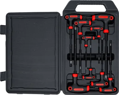 Produktbild von KRAFTMANN 7880 T-Griff-Schlüsselsatz für T-Profil-Schrauben, 9-tlg.
