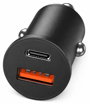 USB-C Autolader 63 W, 2 Ports, 12 V/24 V, Schnellladung, Mini-Stecker